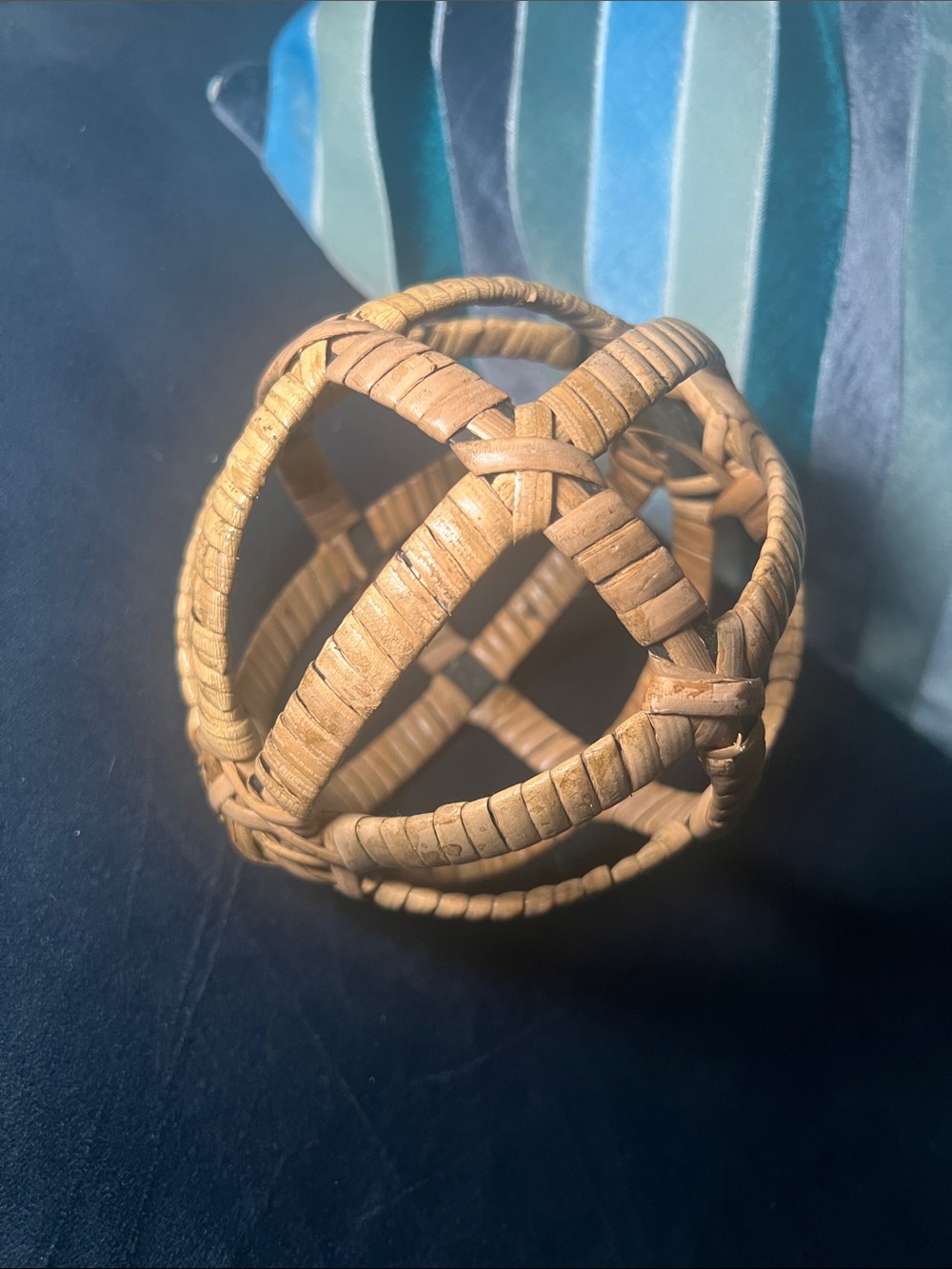 Natural Woven Rattan Decorative Sphere - Tan